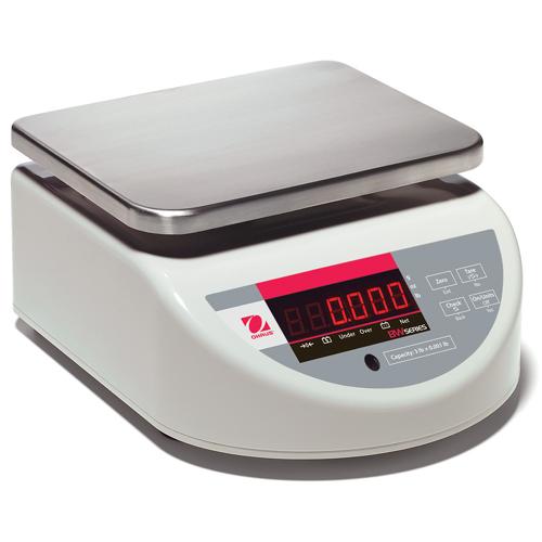 Ohaus BW3TUS Washdown Compact Bench Scale Legal for Trade, 6 lb x 0.002 lb