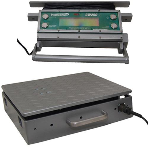 Intercomp CW250 100172-R Platform Scale Legal for Trade with Wired Indicator 2000 x 1 lb