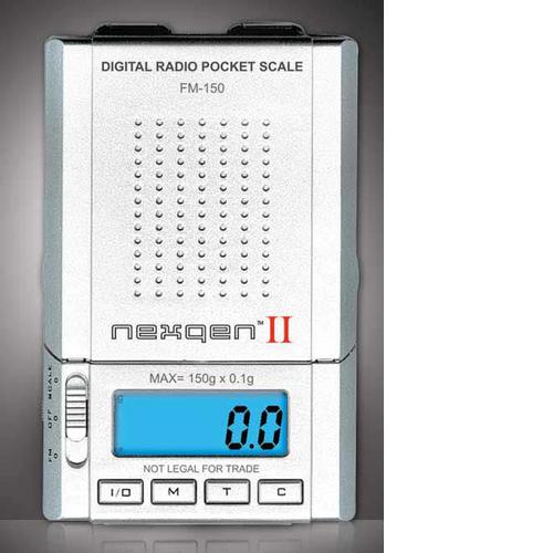 Gram Precision Nexqen FM150 Digital Pocket Scale with AM/FM Radio, 150g x 0.1g