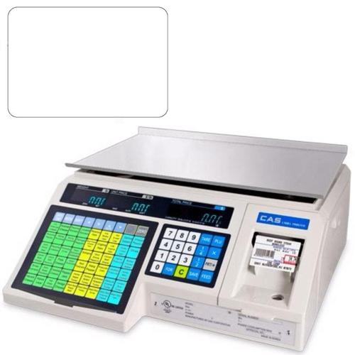 CAS LP-1000N Label Printing Scale Legal for Trade  30 x 0.01 lb with a  FREE 1 case CAS LST-8010B Blank Label, 58 x 40 mm