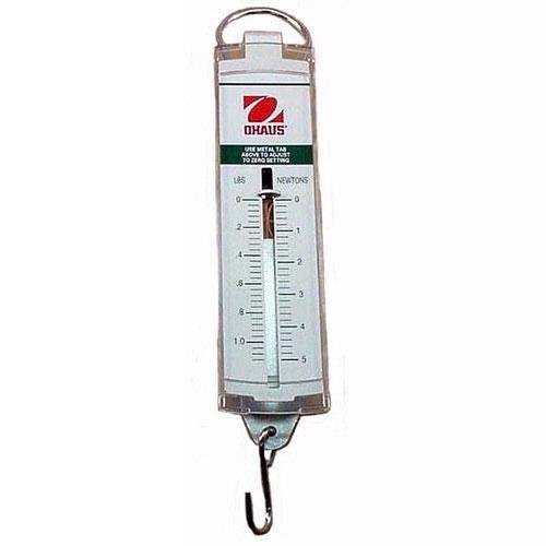 Ohaus 8008-PN Pull-Type Spring Scale,11.25lbx 0.25b , 50N x 1N