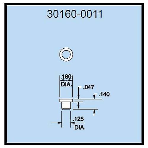 Dillon 30160-0011-TOP Flat Compression Fitting (Top)