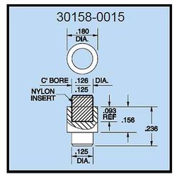 Dillon 30158-0015-BOT Nylon Insert Compression Fitting (Bottom)