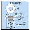 Dillon 30378-0019 Cup Compression Load Fitting for 500 - 1000 lb (500 kg) Capacity Force Gauges