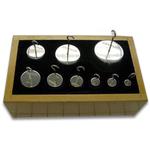 Ohaus 80850130 (46206-00) Internal Tolerance 1000g X 10g, 9 Piece, Open Block, Stainless Steel Hooked Weight Set