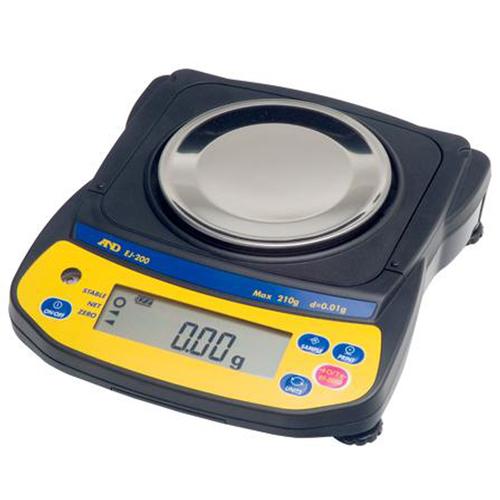 AND Weighing EJ-200 NEWTON SERIES Compact Balances, 210g x 0.01g