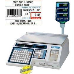 CAS LP-1000NP Pole Label Printing Scale Legal for Trade , 30 x 0.01 lb with a FREE 1 case CAS LST-8010 UPC Label, 58 x 40 mm