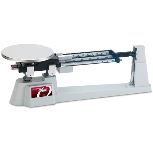 Ohaus 750-SW Mechanical Triple Beam Balance Scale with Stainless Steel Plate Weigh Pan, Capacity: 2,610 grams x 0.1 gram