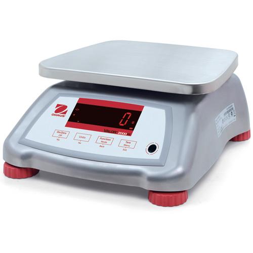 Ohaus V22XWE6T Valor 2000 Compact Washdown Scale (30035441) - 15  x 0.002 lb