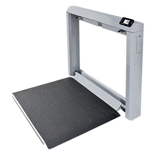 Detecto 7550 Wall-Mount Fold-Up Wheelchair Scale<br> 1000 lb x 0.2 lb