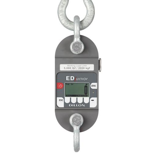 Dillon EDjr-10T(25k) AWT05-506320 Dynamometer w/2 Shackles and Case, 25000 x 20 lb Dillon EDjr-10T(25k) AWT05-506320 Dynamometer w/2 Shackles and Case, 25000 x 20 lb