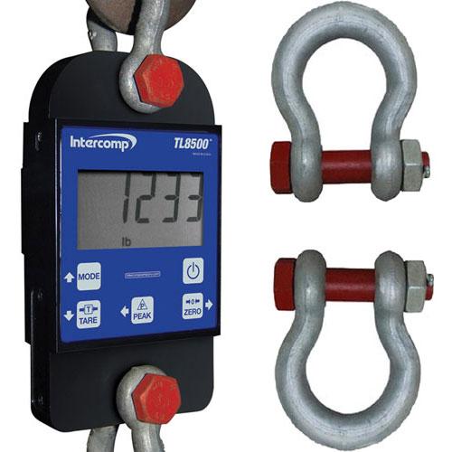 Intercomp TL8500 - 150218-RFX-KT Tension Link Scale with Shackles, 2000 x 2lb 