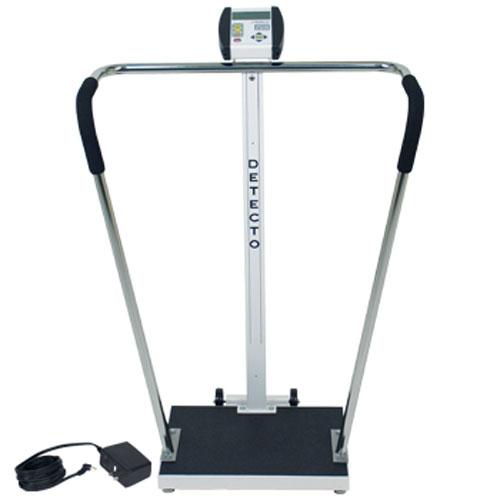 Detecto 6855 - Digital Handrail Scale with AC Adapter, 600 lb x 0.2 lb