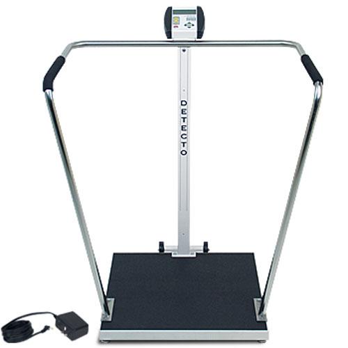 Detecto 6856 - High Capacity Digital Handrail Scale with AC Adapter, 1000 lb x .2 lb