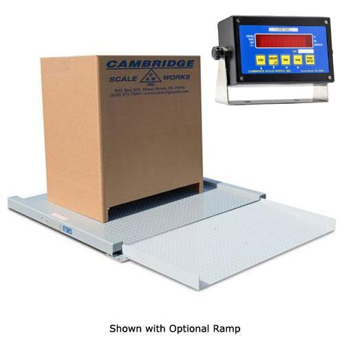 Cambridge 680UL60605K Model 680 Ultra-Lo Series 60 x 60 x 2.5 Floor Scale 5000 X 1 lb With CSW-10AT LED Digital Weight Indicator