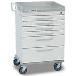Detecto WC333369WHT WHISPER General Purpose Utility Cart 6 Drawers Detecto WC333369WHT WHISP
