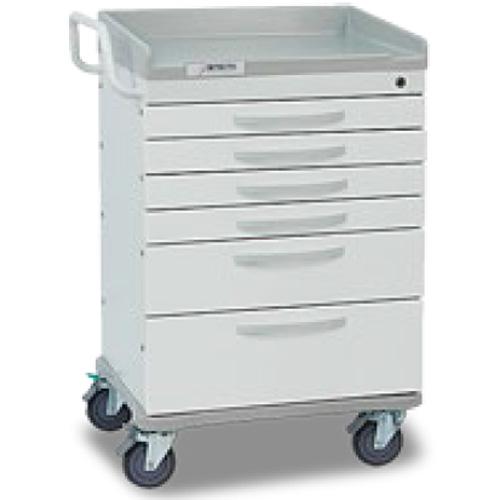 Detecto Wc333369wht Whisper General Purpose Utility Cart 6 Drawers