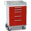 Detecto RC33669RED Rescue Emergency Room Carts 5 Drawers (Red)