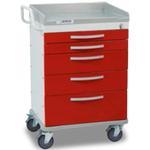 Detecto RC33669RED Rescue Emergency Room Carts 5 Drawers (Red) Detecto RC33669RED Rescue