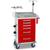 Detecto RC33669RED-L Rescue Emergency Room Carts 5 Drawers (Red)