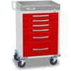 Detecto RC333369RED Rescue Emergency Room Carts 6 Drawers (Red)