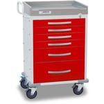 Detecto RC333369RED Rescue Emergency Room Carts 6 Drawers (Red) Detecto RC333369RED Rescu