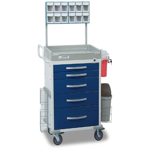 Detecto RC33669BLU-L Rescue Anesthesiology Carts 5 Drawers (Blue)
