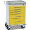 Detecto RC3333669YEL Rescue Isolation Medical Carts 6 Drawers (Yellow)