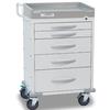 detecto RC33669WHT Rescue General Purpose Utility Carts 5 Drawers (White)