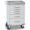 Detecto RC333369WHT Rescue General Purpose Utility Carts 6 Drawers (White)