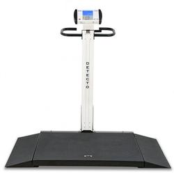 Detecto medical scale - Sturdy, yet lightweight, the Detecto 6550 portable wheelchair scales folds up for easy transport. 