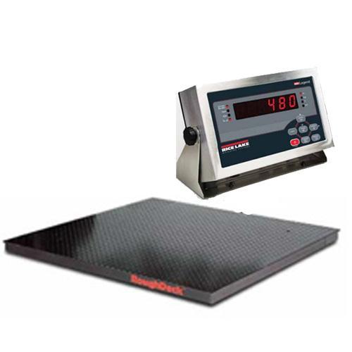 Rice Lake 155668 Roughdeck Floor Scale 4 x 4 Measurement Canada  2500 x 0.5 kg