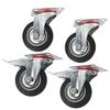 DIGI 73381 4 in (100 mm) castors (4 swivels, 2 with brakes) 