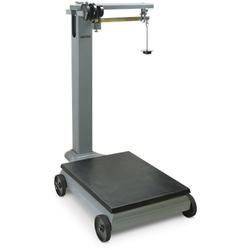 Industrial mechanical platform scale in use