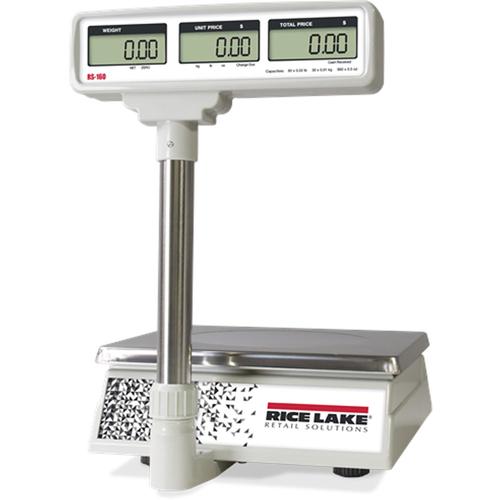 Rice Lake RS-160 Battery-Operated Price Computing Scale with Pole 60 x 0.02 lb