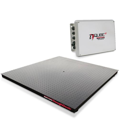 Rice Lake 4X4-2K Roughdeck with iQUBE²® 4 ft X 4 ft X 3.5 in Low-Profile Floor Scale - Legal for Trade - Base Only - 2000 lb