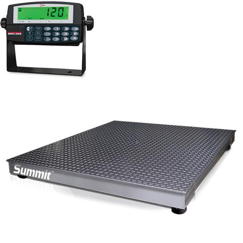 Rice Lake 106915 Summit 4 x 4 LCD Floor Scale Legal for Trade 230 Volt 5000 x 1 lb