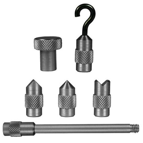 Shimpo FG-M6ADP-AL Standard Aluminum Adapter Set, M6 Thread (Chisel, Cone, Flat Head, Notched, Hook, Ext. Rod)