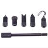Shimpo FG-M10ADP Standard Steel Adapter Set, M10 Thread (Chisel, Cone, Flat Head, Notched, Hook, Ext. Rod)