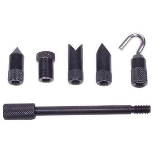 Shimpo FG-M10ADP Standard Steel Adapter Set, M10 Thread (Chisel, Cone, Flat Head, Notched, Hook, Ext. Rod)