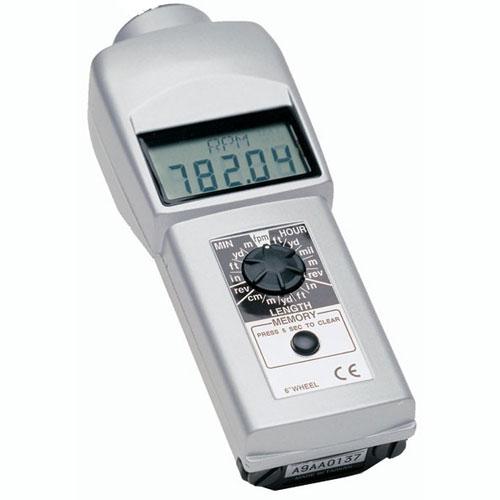 Shimpo DT-105A Contact Style Digital Handheld Tachometer, LCD, 6in wheel