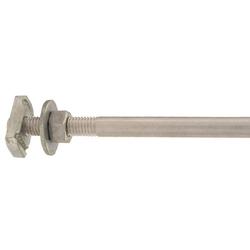 Ohaus CLC-HTZMBA15 Aluminum Locking Nut Rod with Channel Connector  - 6 in (152 mm) 