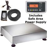 Minebea Combics 2 Stainless Steel Explosion Proof Scale with Safe Area Power 7.1 in x 7.1 in - 6.8 lb x 0.00002 lb
