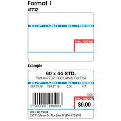 Ishida 47732 Format 1 - 1 Name Line and 2 Ingredient Lines 12 Rolls