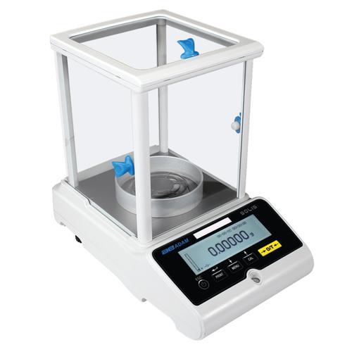 Adam Equipment SAB 125i - Solis Analytical Balance with Internal Cal - 62 g x 0.01 mg and 120 g x 0.1 mg