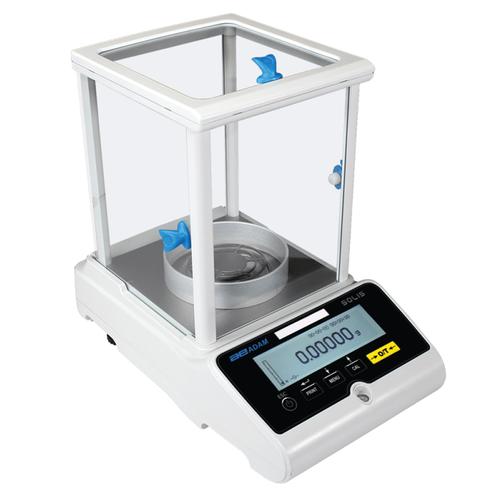 Adam Equipment SAB-125i - Solis Analytical Balance with Internal Cal - 62 g x 0.01 mg and 120 g x 0.1 mg