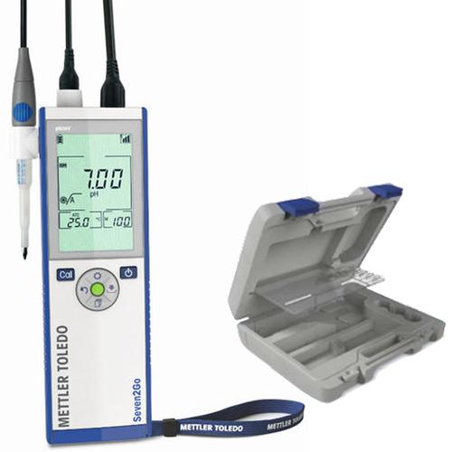 Mettler Toledo® S2-Food Seven2Go pH/mV Portable Meter with inLab Solids Go-ISM Sensor and Case Mettler Toledo® S2-Food Seven2Go pH/mV Portable Meter with inLab Solids Go-ISM Sensor and Case