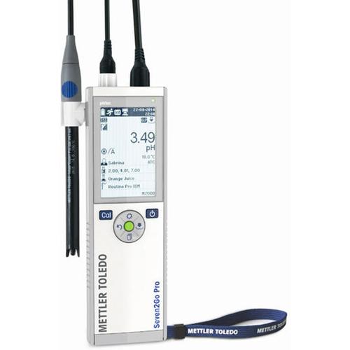 Mettler Toledo® S8-Standard Seven2Go Pro pH/mV/Ion/oC Portable Meter with InLab Expert Go-ISM Senso Mettler Toledo® S8-Standard Seven2Go Pro pH/mV/Ion/oC Portable Meter with InLab Expert Go-ISM Sensor