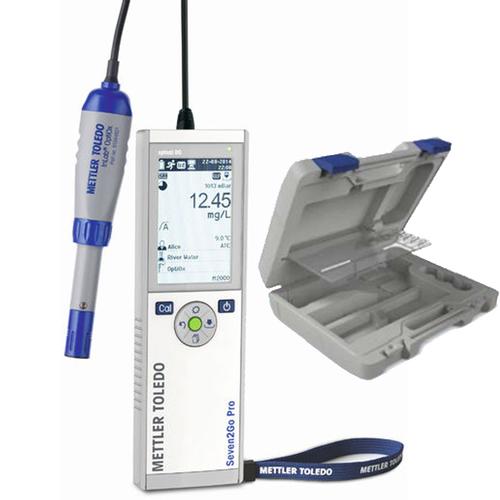 Mettler Toledo® S9 Seven2Go S9-Basic Dissolved Oxygen portable meter kit with InLab OptiOx-ISM IP67 and uGo carrying case 0.00 to 50 mg/L (ppm)