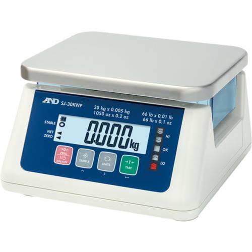 AND Weighing SJ-30KWP IP67 Checkweighing Scale 30kg x 1g Legal for Trade  30 kg x 10 g